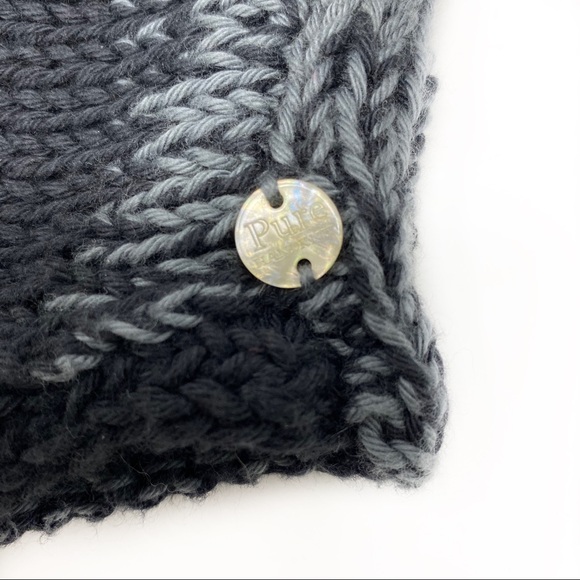 Anthropologie PURE Hand Knit Boxy Relaxed Fit Cardigan Sweater Gray/Black - Picture 8 of 8